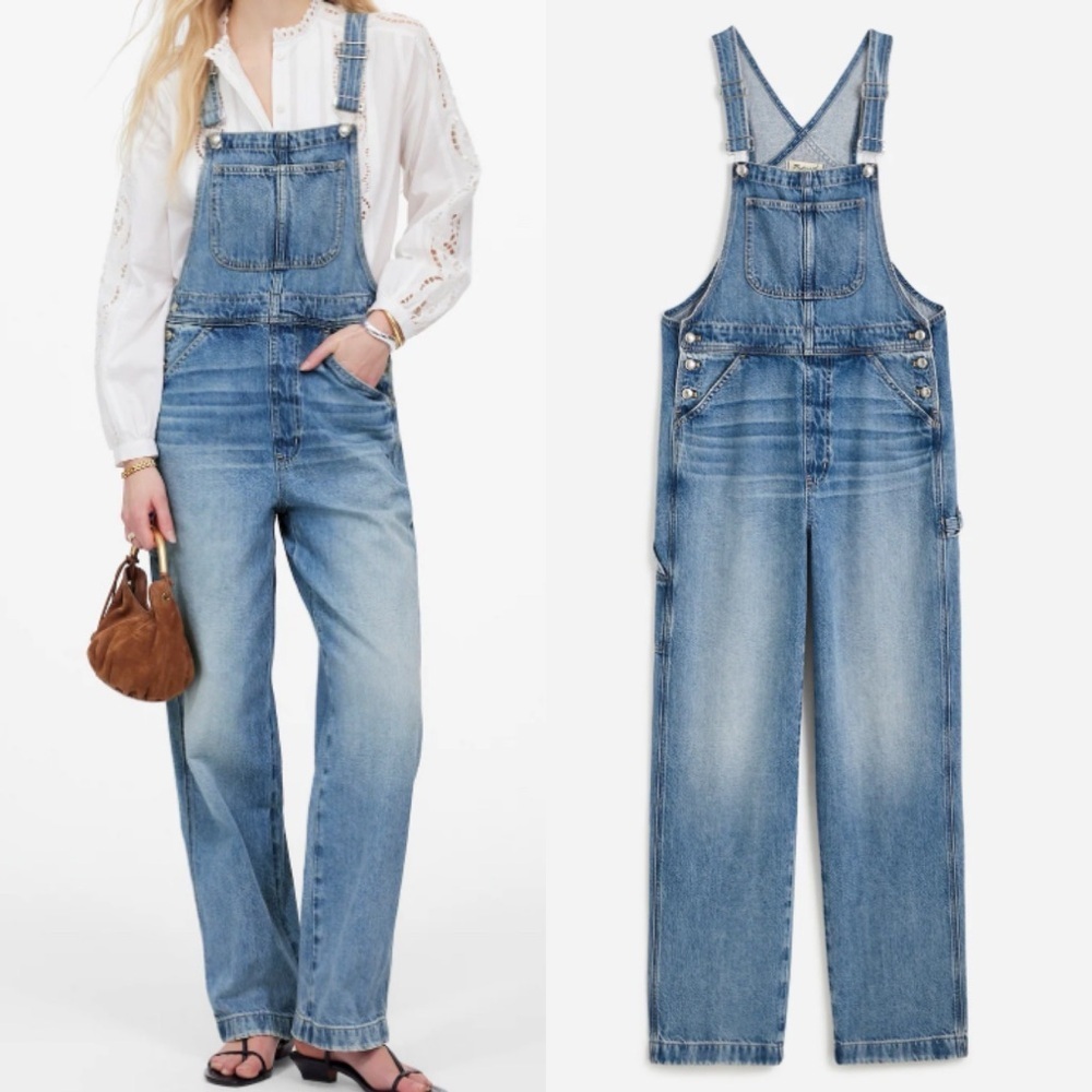 Madewell Cotton Denim Lewisburg Carpenter Overalls NEW